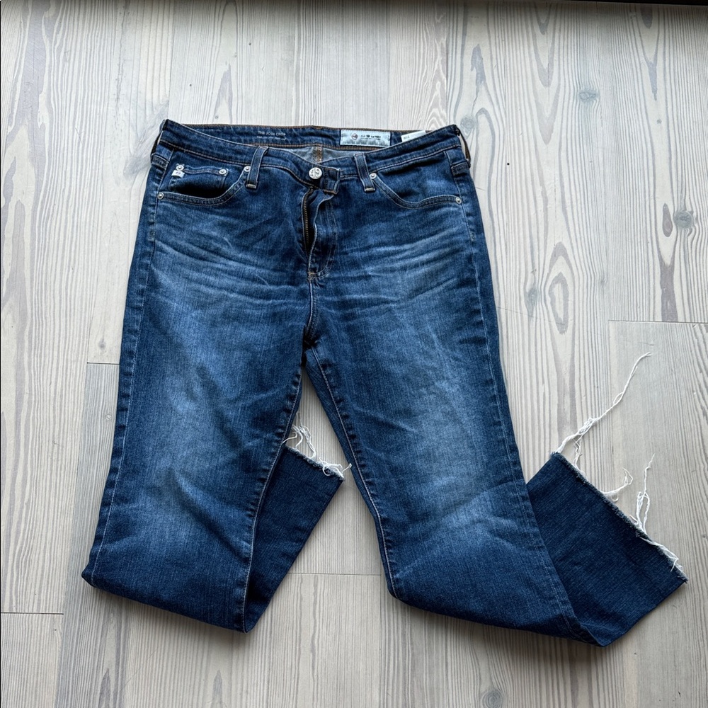 AG Adriano Goldschmied Jodi Crop Denim Jeans with raw hem